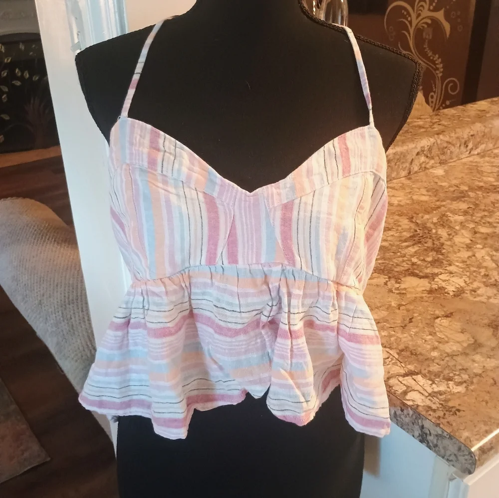 American Eagle Outfitters Pastel Striped Camisole. New With Tags - Picture 3 of 8